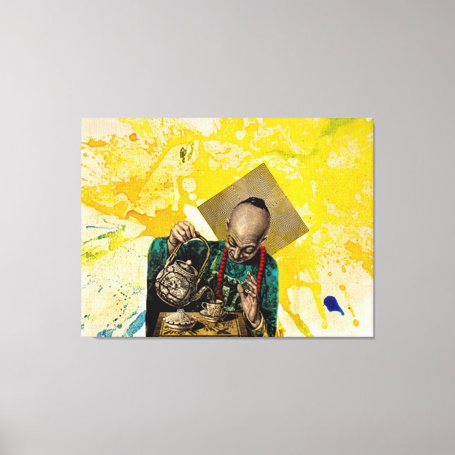 Toile L'homme du thé par Michael Moffa (Recto)