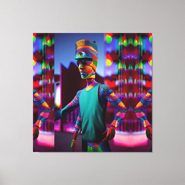 Toile L'Homme Qui A Frappé Mon Café - Ken Gage Art (Recto)