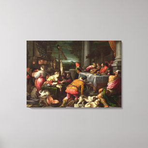 Toile L'homme riche et le Lazarre, 1590-95