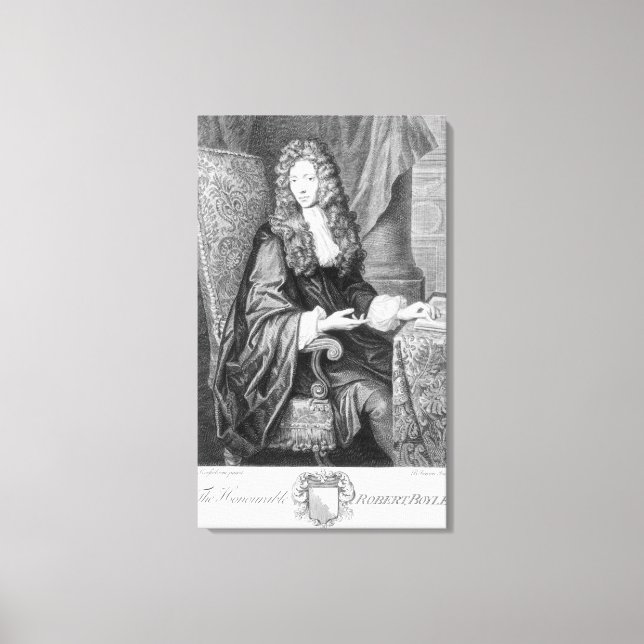 Toile L'honorable Robert Boyle gravé par B. Baron (Recto)
