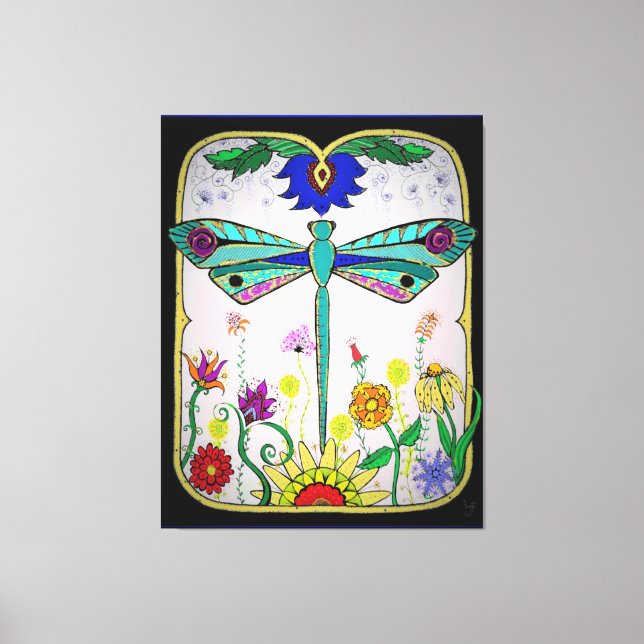 Toile libellule (Recto)
