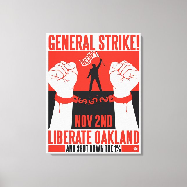 Toile Libérer Oakland Occupy Wall Street Wrapped Canvas (Recto)