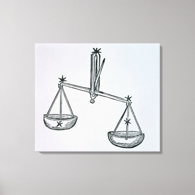 Toile Libra (les Scales) une illustration de "Poeti" (Recto)