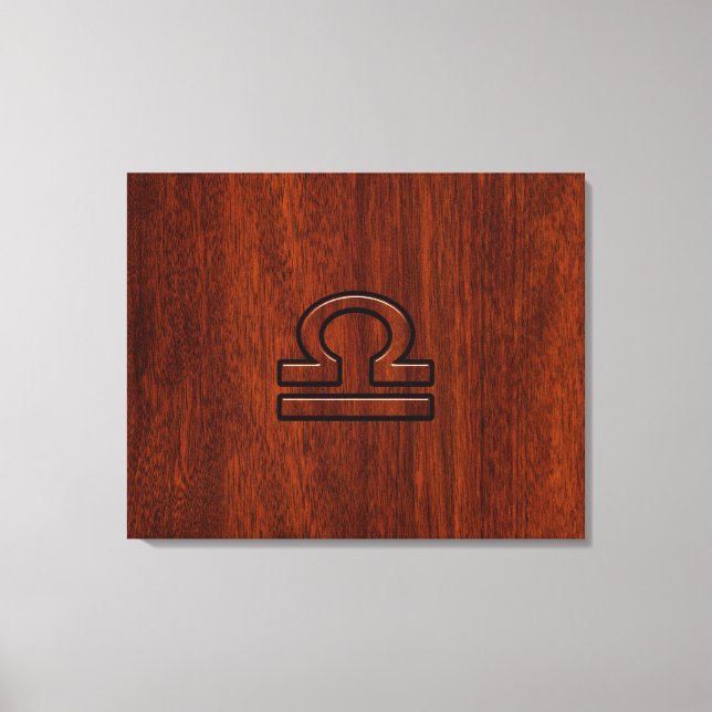Toile Libra Zodiac Connexion Style acajou Imprimer (Recto)