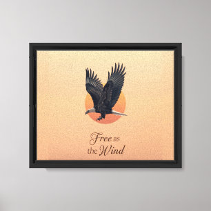 Toile "Libre comme le Vent - Force de l'Aigle Inspire l'