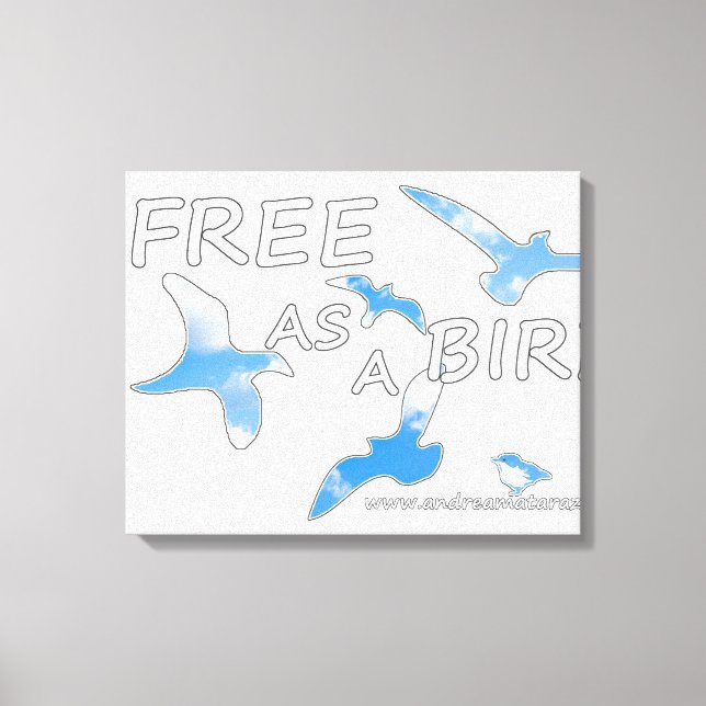 Toile Libre comme un oiseau (Recto)