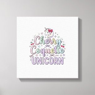 Toile Licorne Cherry Coquette Licorne Original Zazzle De