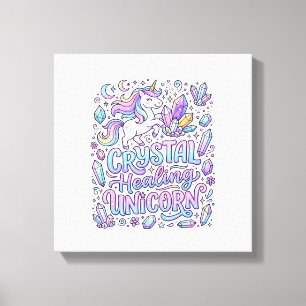 Toile Licorne Cristal Guérison Cadeau Licorne Idée Vecto