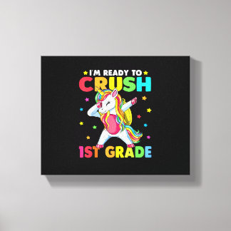 Toile Licorne de dabbing de 1re année Crush retour à l'é