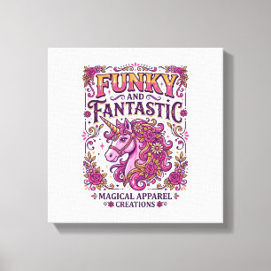 Toile Licorne funky et fantastique design stylé Zazzle_