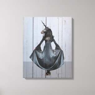 Toile Licorne noire