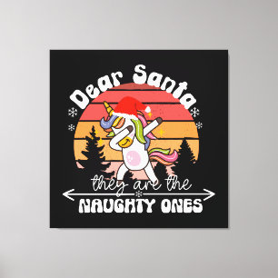 Toile Licorne qui Dabbing Noël drôle