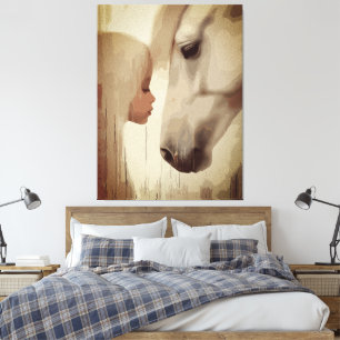 Toile Lien Innocent – Enfant et Cheval Art