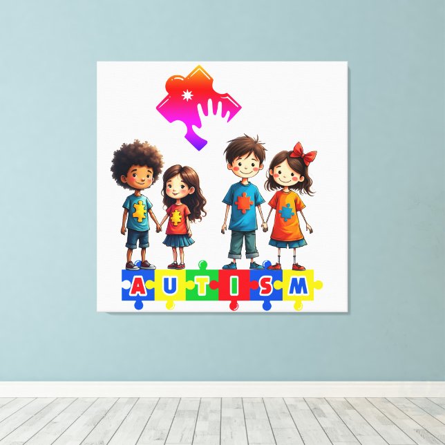 Toile Lien vers l'autisme (Insitu (Plancher de Bois))