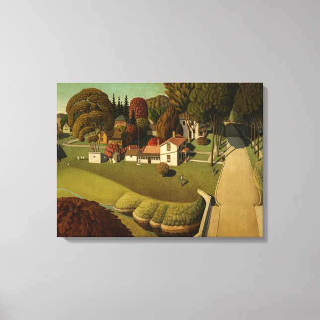 Toile Lieu de naissance d'Herbert Hoover par Grant Wood (Recto)