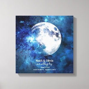 Toile Lieu de réunion de la phase de lune personnalisé