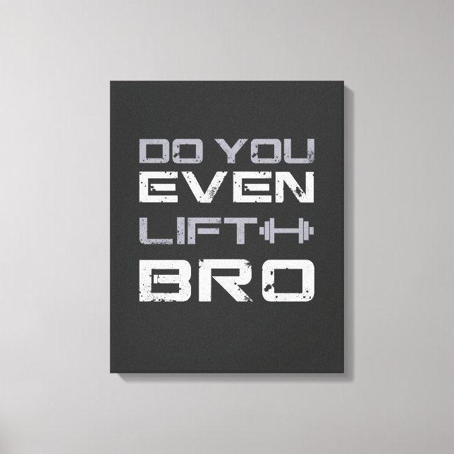 Toile lifting bro Bro Drôle Typography Gym (Recto)