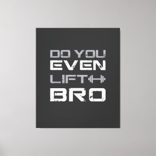 Toile lifting bro Bro Drôle Typography Gym