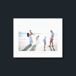 Toile Light Blue Big Love Memory Event Photo<br><div class="desc">Un message bleu pâle de texte d'Amour recouvre votre photo préférée par un texte customisé en dessous pour commémorer un moment spécial de famille comme un mariage, un fiançailles, une réunion et plus encore. Téléchargez une grande image haute résolution pour créer votre propre art mural unique et garder vivante la...</div>