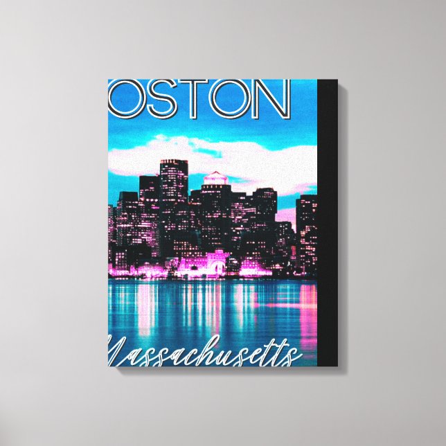 Toile Ligne aérienne du Massachusetts de Boston (Recto)