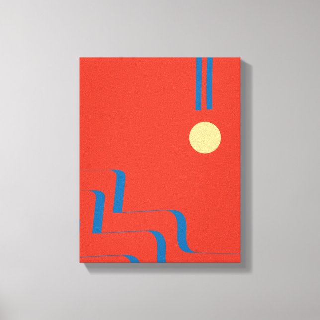 Toile Ligne bleue du milieu du siècle, Art des lignes, A (Recto)