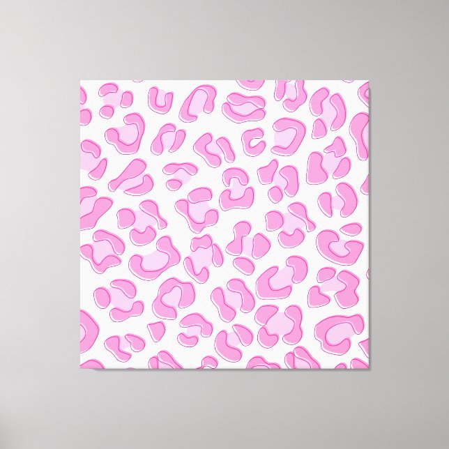Toile Ligne Leopard Preppy rose (Recto)