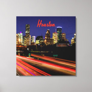Toile Ligne Skyline de Houston Texas City