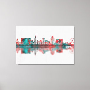 Toile Ligne Skyline d'Odessa Ukraine