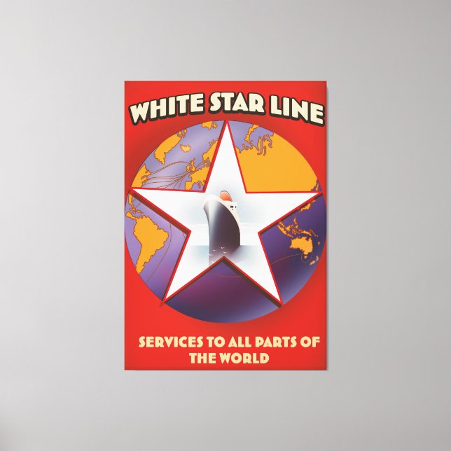 Toile Ligne White Star Navette de croisière. (Recto)