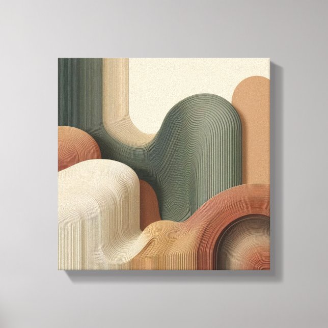 Toile Lignes de flux verticales avec une élégance organi (Recto)