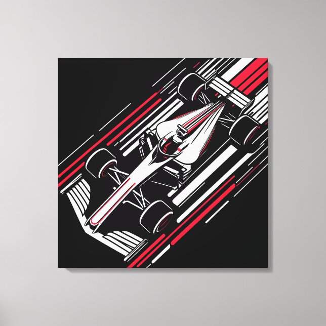 Toile Lignes de vitesse de voiture de course de formule  (Recto)