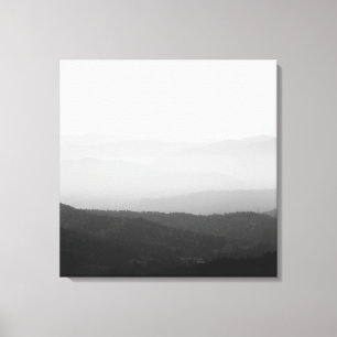 Toile Lignes d'horizon noir et blanc