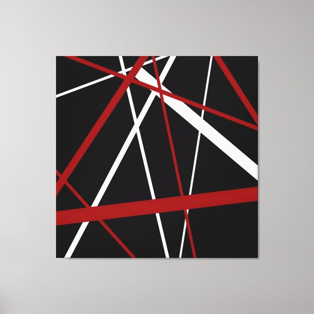 Toile Lignes rouges de Criss et blanches croisées sur (Recto)
