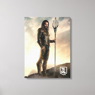 Toile Ligue de Justice Aquaman Sur Le Champ De Bataill