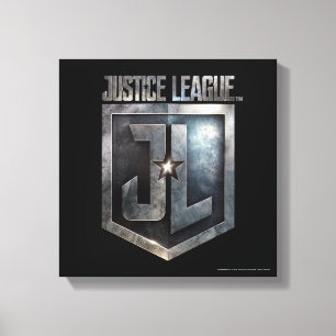 Toile Ligue de Justice Bouclier JL métallique