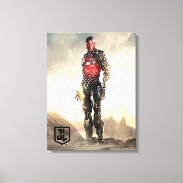 Toile Ligue de Justice | Cyborg Sur Le Champ De Bataille (Recto)