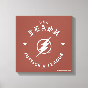 Toile Ligue de Justice   L'Emblème Flash Retro Lightning