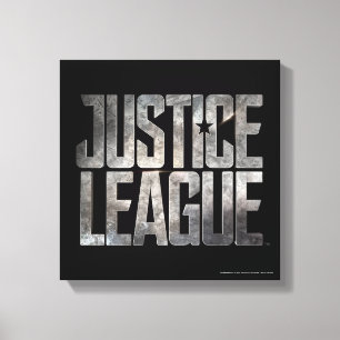 Toile Ligue de Justice   Logo métallique de la Ligue de 