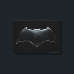 Toile Ligue de Justice | Symbole de batman métallique<br><div class="desc">Voici le symbole de batte métallique usé de Batman, tiré du film de la Ligue de la Justice.</div>