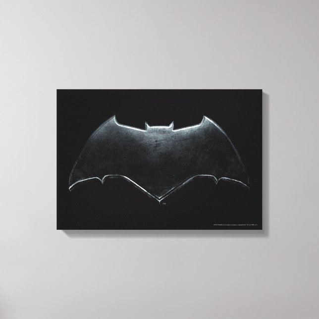 Toile Ligue de Justice | Symbole de batman métallique (Recto)