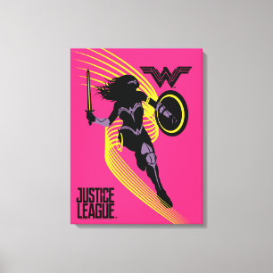 Toile Ligue de Justice   Wonder Woman Icon Silhouette