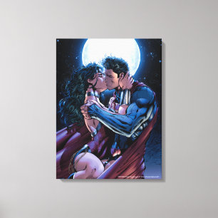 Toile Ligue Justice #12 Wonder Woman & Superman Kiss