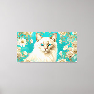 Toile Lilac Lynx Point Siamese Portrait Art