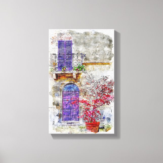 Toile Lilac Violet Porte Jardin Balcon Dessin Peinture (Recto)