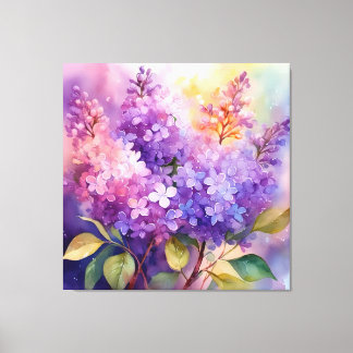 Toile Lilas en aquarelle