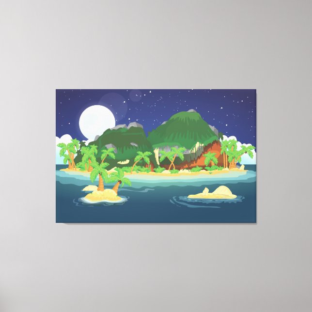 Toile L'île au trésor tropical (Recto)