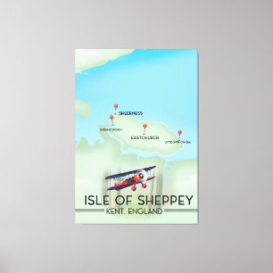 Toile L'île de Sheppey Kent Angleterre affiche de voyage