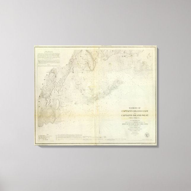 Toile L'île du capitaine E, W (Recto)