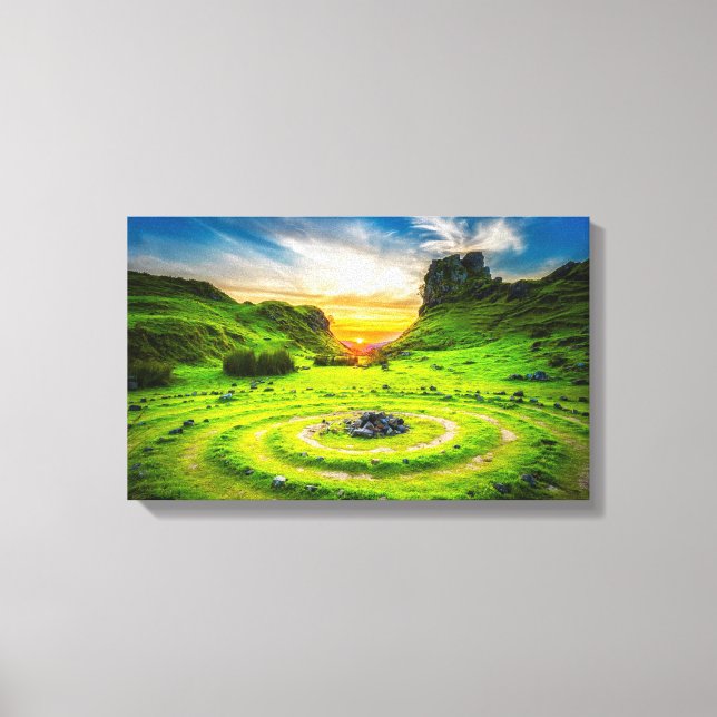 Toile L'île Pittoresque de Skye en Écosse (Recto)