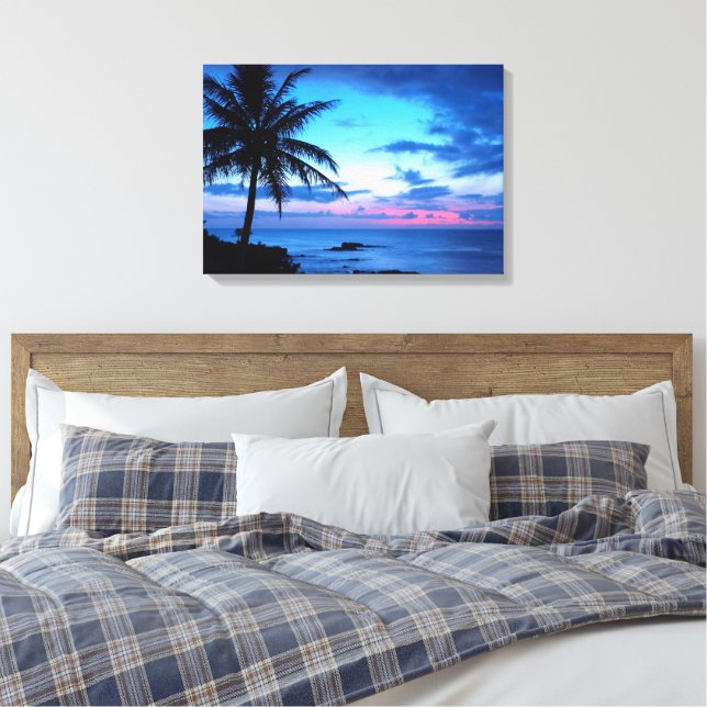 Toile L'île tropicale Un joli paysage de coucher de sole (Insitu(Chambre))